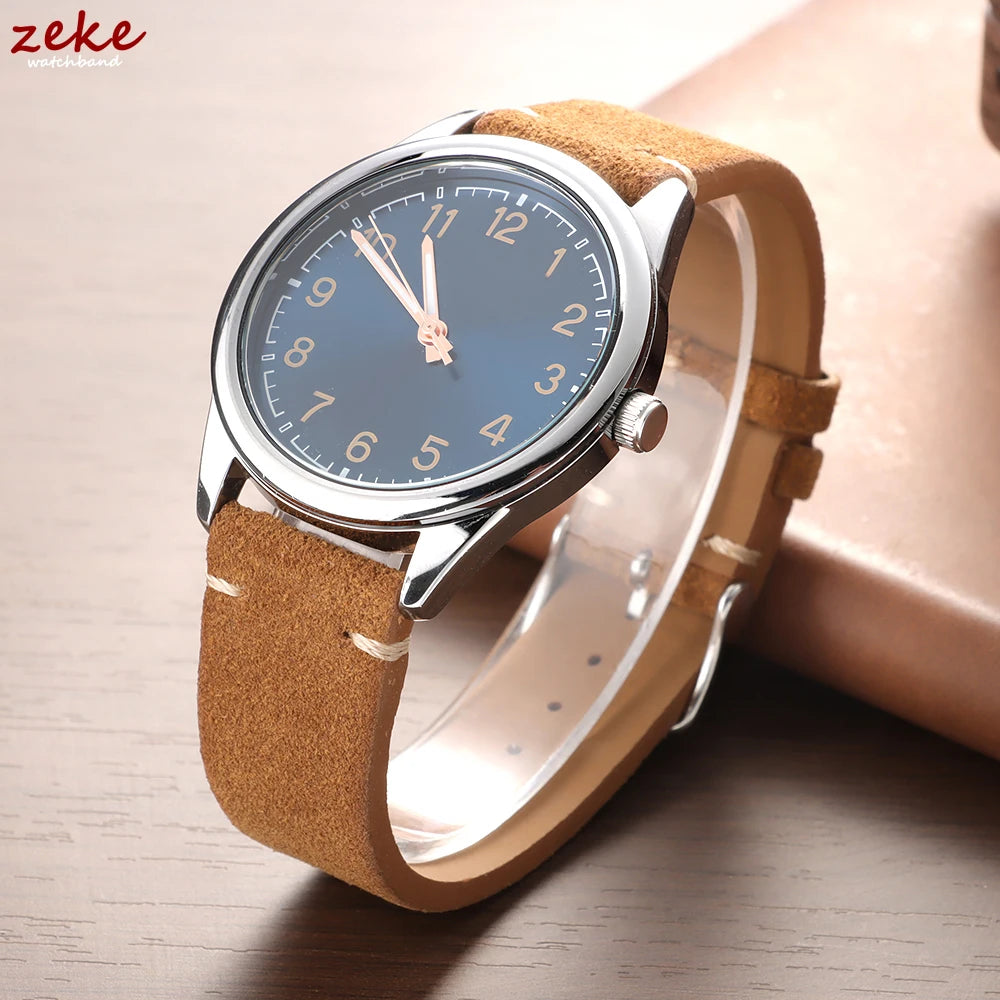 Wristband Soft Suede Leather Straps 14/16/18/20/22mm Vintage Red Watchband Quick Release Calfskin Bracelet Men Women Accessories