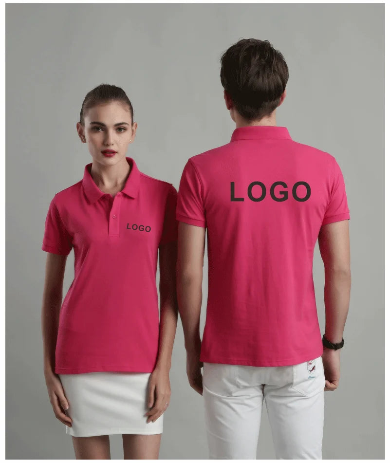 Customized Logo Breathable Polo Shirt Casual Company Group Clothing Lapel Short Sleeve Polo Shirts Work Clothes Print Embroidery