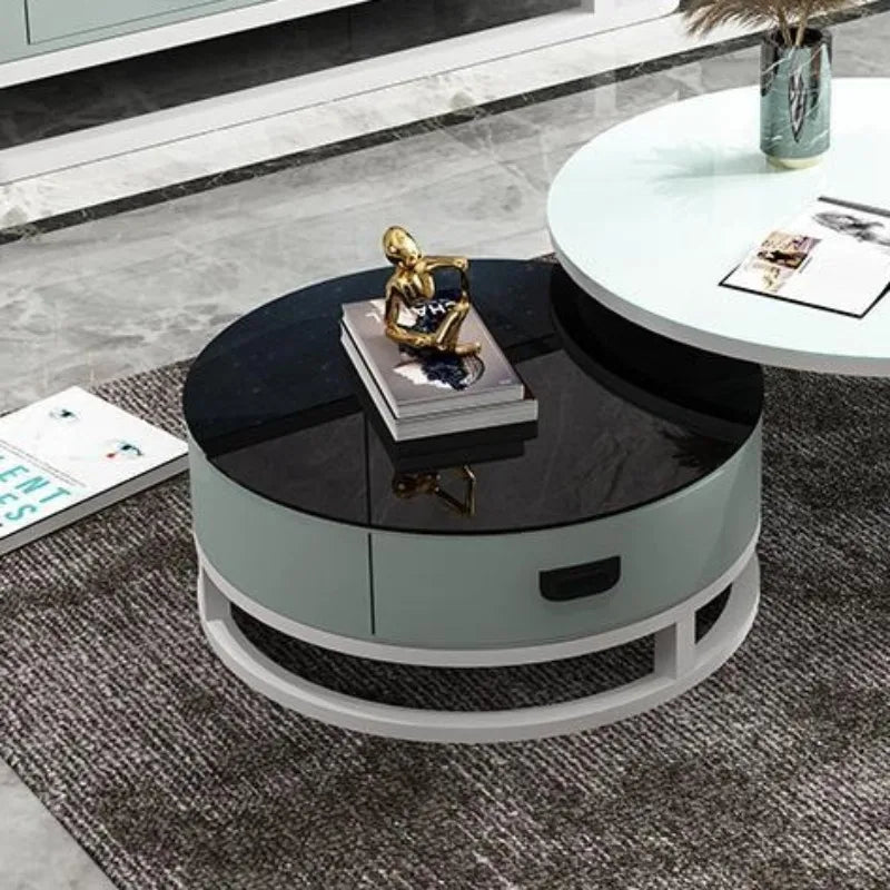 Frame Aesthetic Coffee Table Round Unique Floor Display Coffee Table Round Big Mesa Centro Salon Furniture Accessories