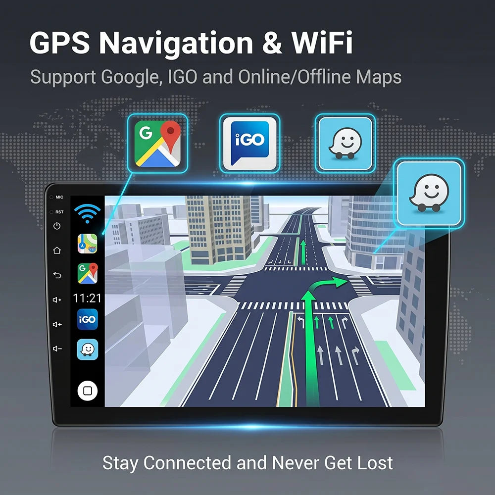2 Din Universal Android 13 Car Radio 7/9/10 Inch Wireless CarPlay Android Auto GPS Bluetooth Multimedia Head Unit for Toyota