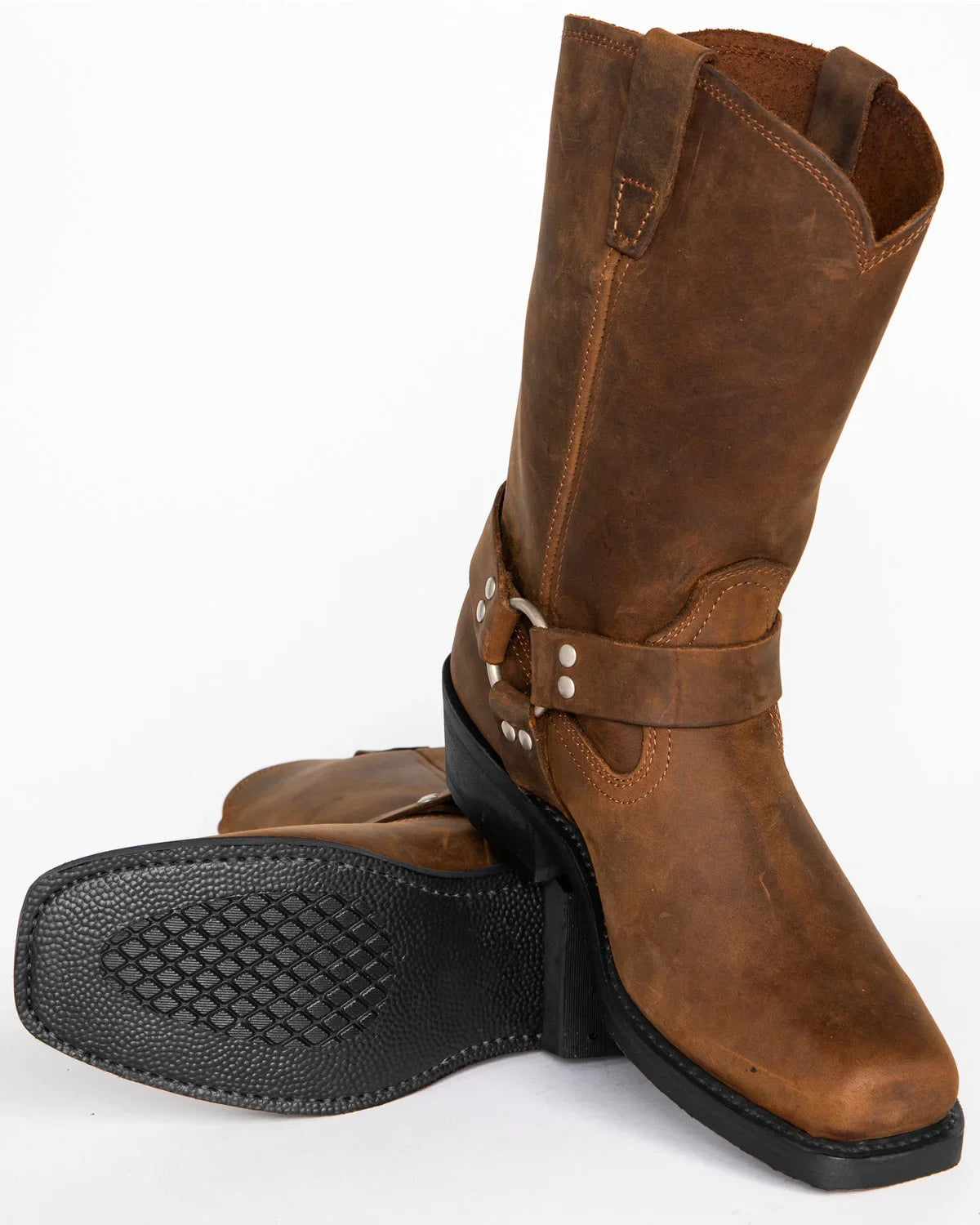 Retro Cowboy Mid Calf Western Pu Leather Man Slip on Shoes Winter Knight Booties Plus Size 39-48 Zapatos Hombre Chelsea Men