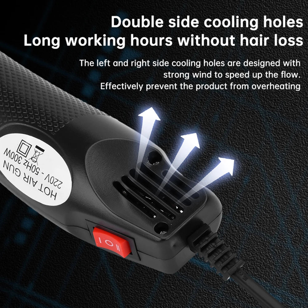 EU/US Hot Air Gun Soldering Temperature Blower Gun DIY Crafts Electric Power Hot Dryer Mini Heat Gun For Shrink Tubing Car Wrap