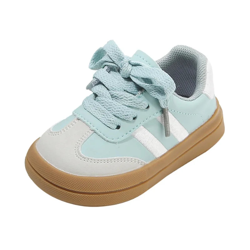 2025 New Spring Baby Shoes Leather Toddler Kids Sneakers Outdoor Boys Tennis Soft Sole Fashion Little Girls Sneakers EU 16-25