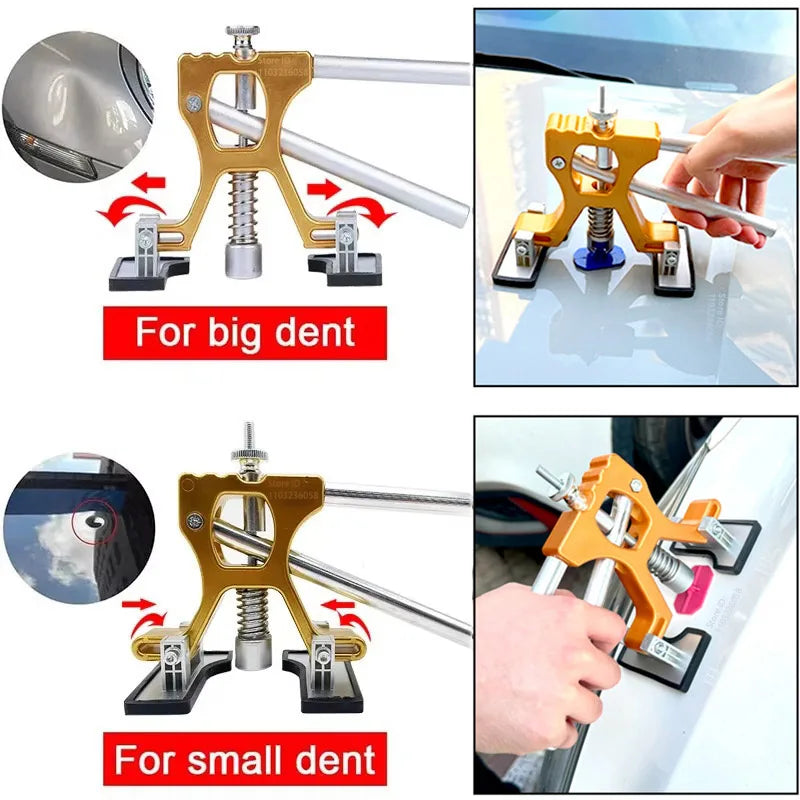 PWSAuto Body Dent Repair Kit Car Dent Puller With Golden Dent Puller For Auto Body Dent Removal Minor Dent And Deep Dent Removal
