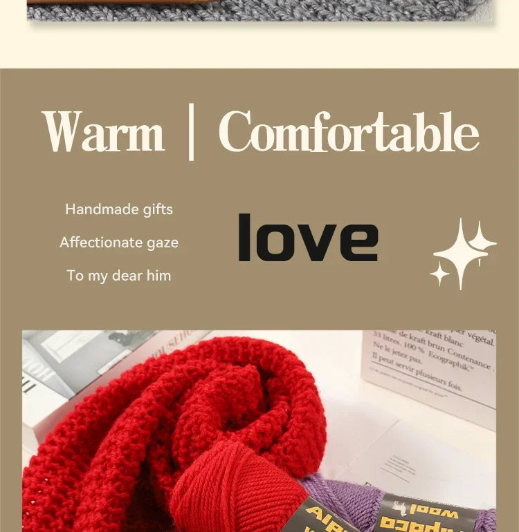 500g Alpaca Wool 245 Chunky Knitting Yarn Multi-Color Autumn and Winter Fashionable Gift for Men and Women DIY Knitting Material Kit for Warm Sweaters, Coats, Scarves, Hats, Gloves, Leg Warmers, Knee Pads Yarn Balls 5Pcs/Pack