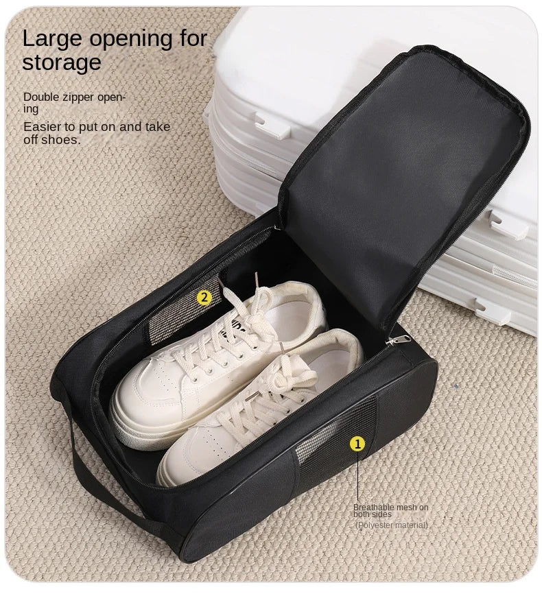 Portable Golf Shoe Bag Oxford Cloth Shoe Carrier Bags Breathable Lightweight Golf Handbag Dustproof Football Tennis Shoe Bag