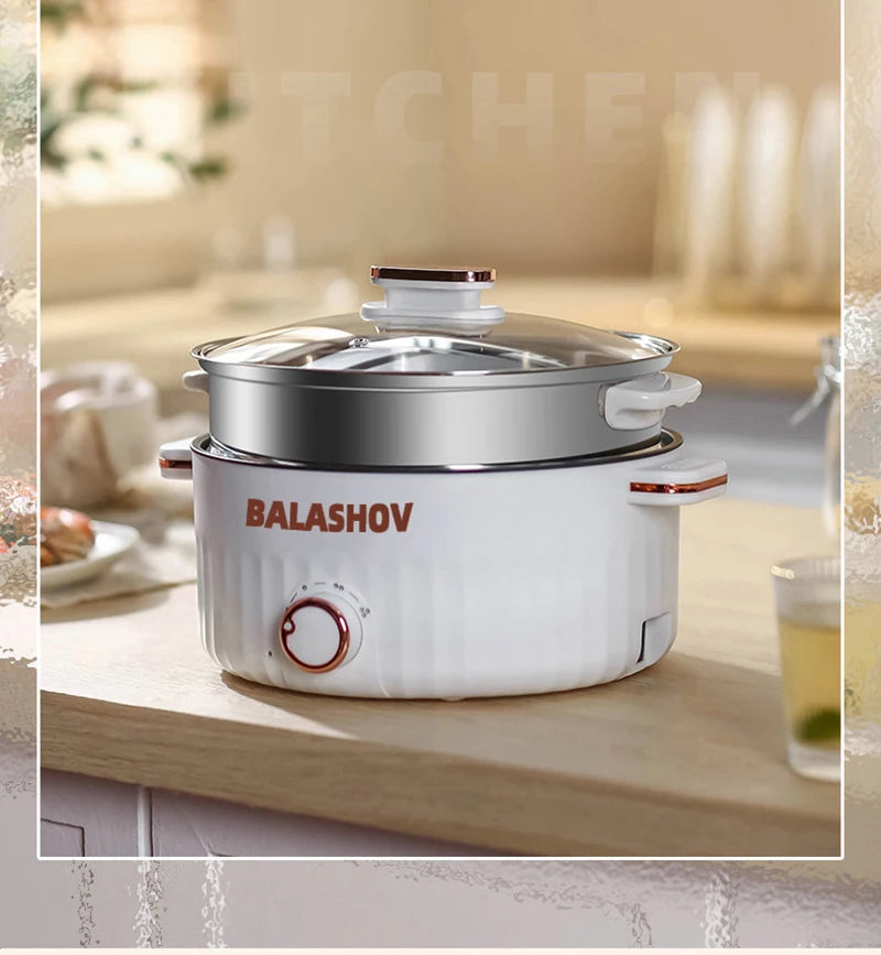 1.5L/3L Portable Electric Rice Cooker Multifunctional Double Layer Pan Non-stick Cookware for Kitchen and Home Appliance