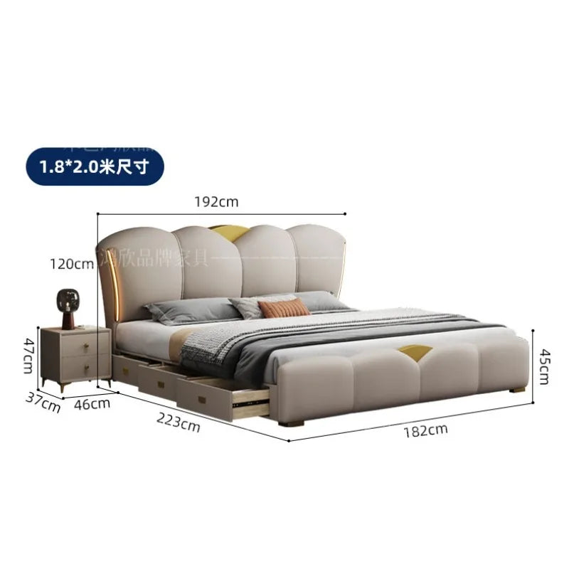 Bedroom Drawer Bed Twin Bedside Table Princess Sleeping Bed Storage Lounge Frame Muebles Para El Hogar House Accessories