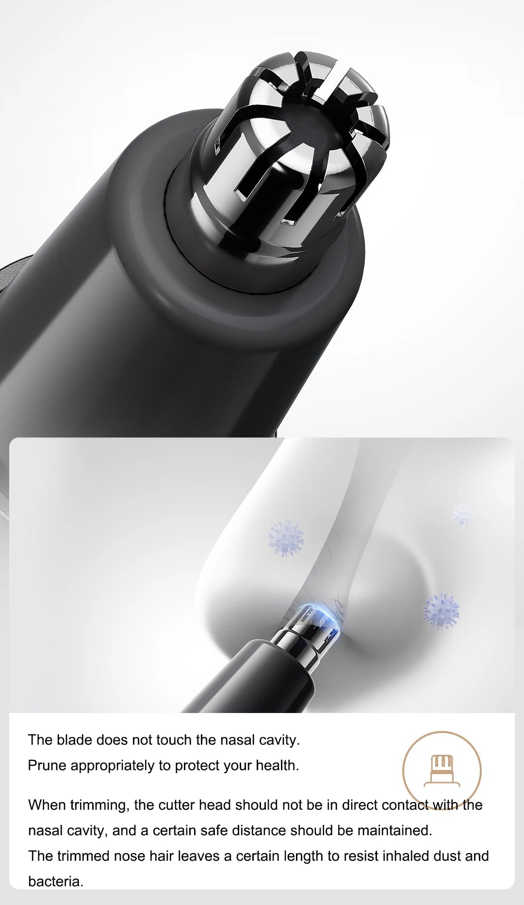 Xiaomi Mijia Electric Nose Hair Trimmer Portable Rechargeable Nose Ears Hair Eyebrow Painless Trimmer for Men Women