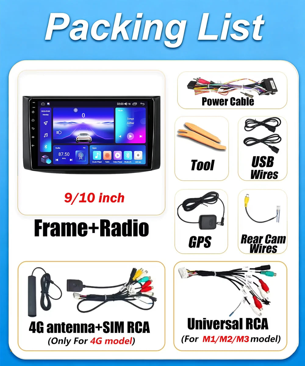 Android 16 For Chevrolet Lova Captiva Gentra Aveo 2006-2012 Touch Screen Android Auto Mirror Link Stereo Head Unit Car Radio RDS