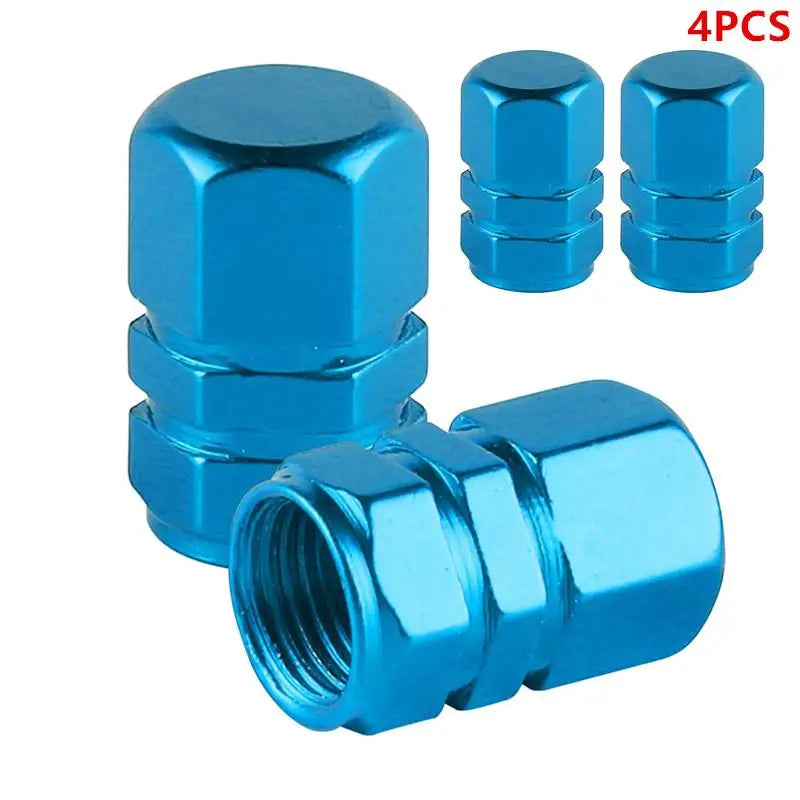 4pcs Aluminum Alloy Car Wheel Tire Valve Caps Tyre Rim Stem Covers Airdust Waterproof For Automobiles Motorcycles Trucks Bikes