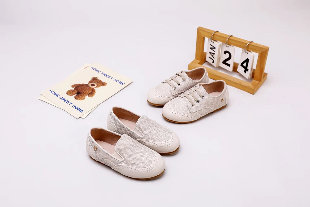 AS Kids Shoes Children Shoes Baby Boys Leather Loafers Toddler Slip On Princess Flats Girls Fashion Oxford Platform Mary Jane