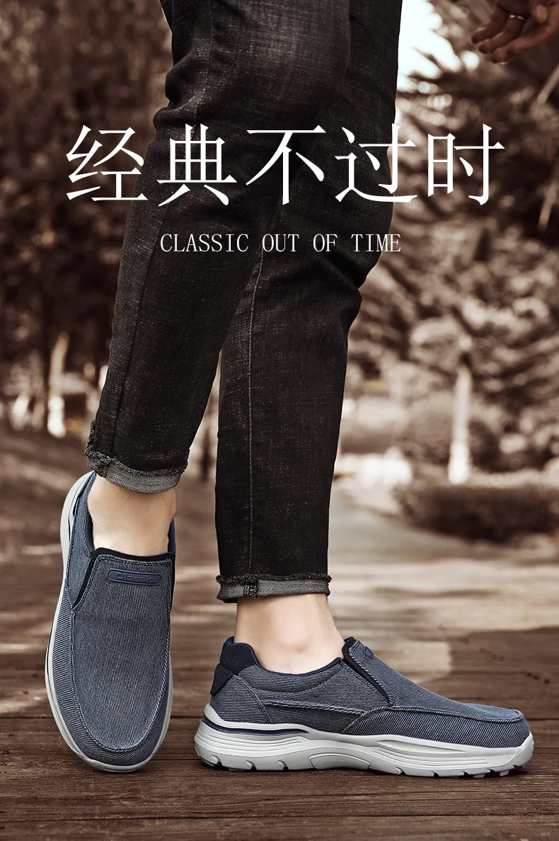 Men's Lightweight Canvas Loafers for Outdoor Hiking Camping Casual Sports Running Jogging Shoes Size 39-48
