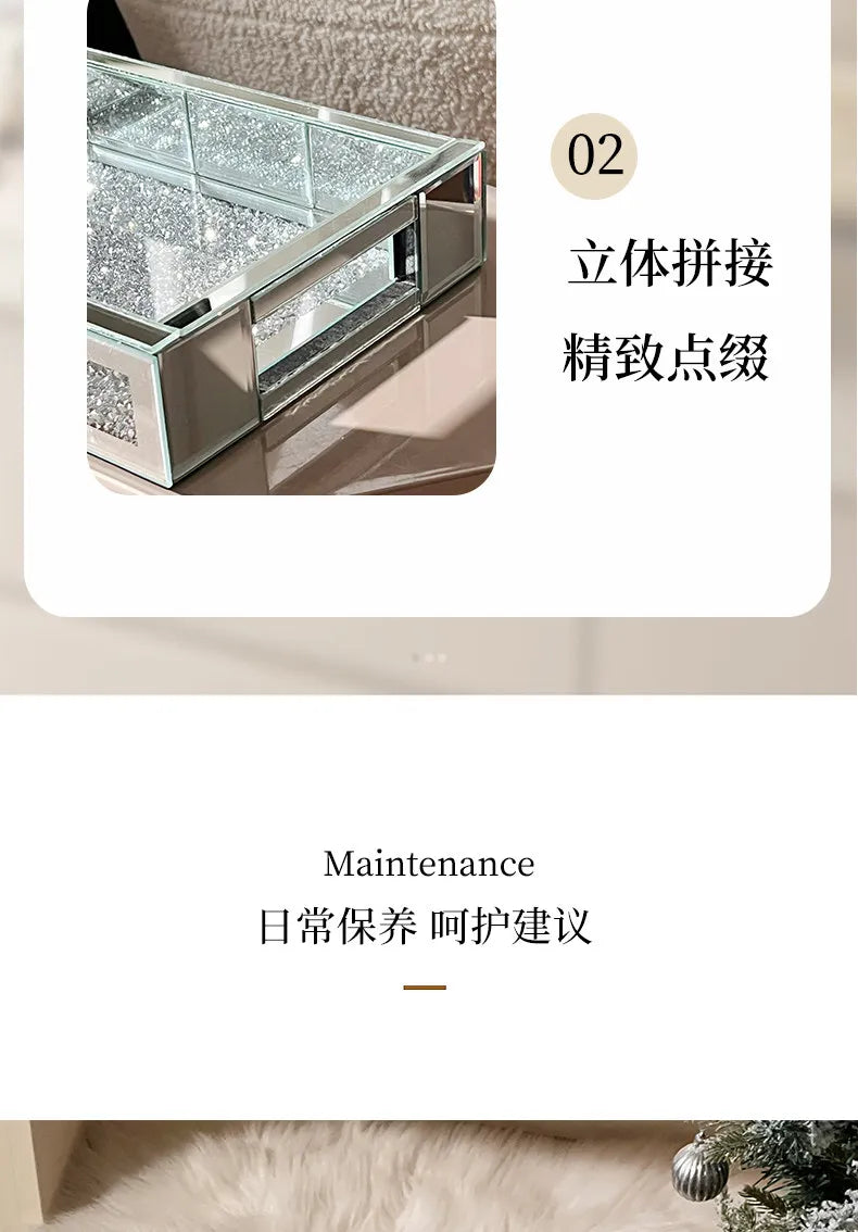 Luxury-inspired desktop skincare organizer, vanity perfume tray, and key holder