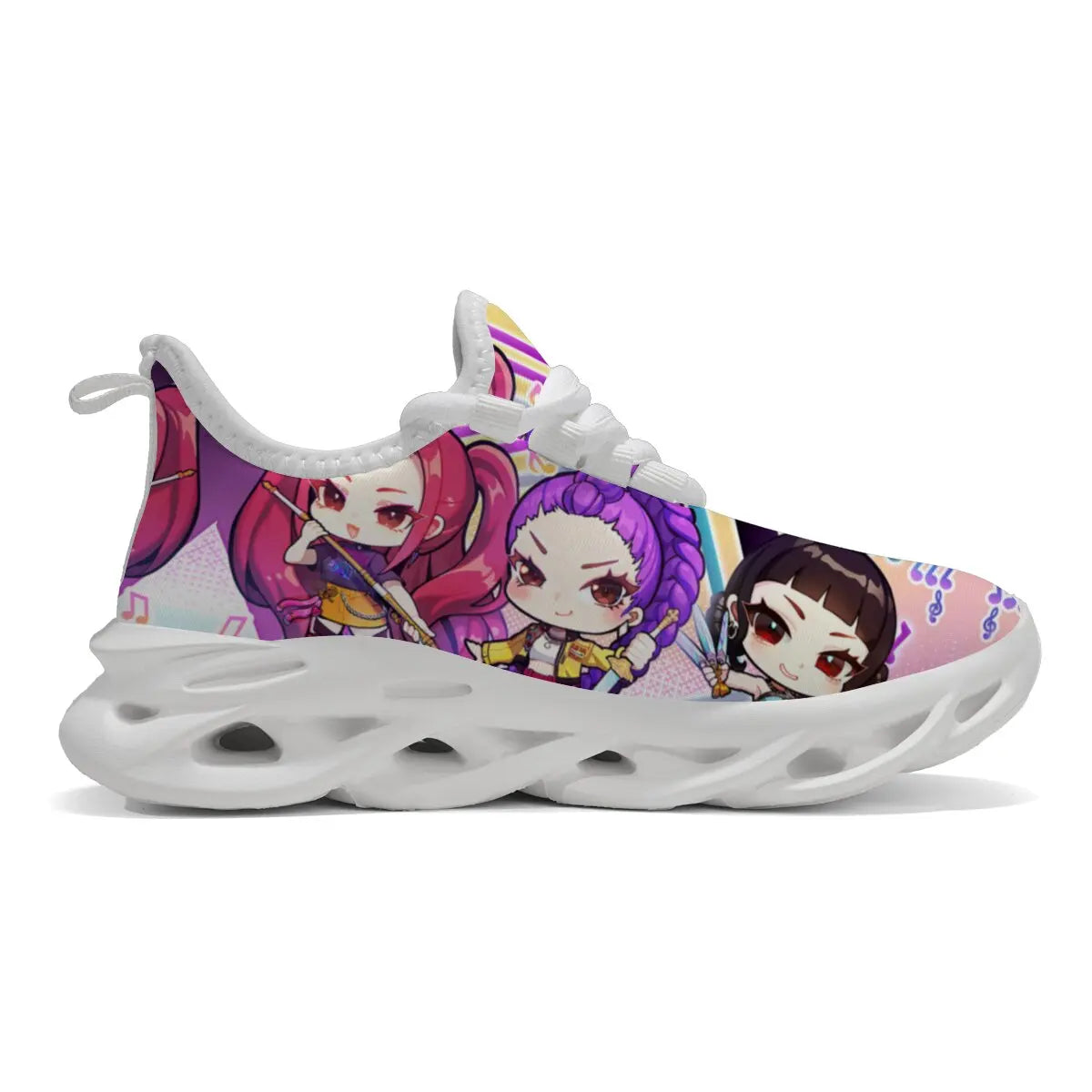 Children's Casual Shoes Cartoon Girls Music Notes Print Casual Sports Sneakers Casual Running Shoes for Men Women Larges