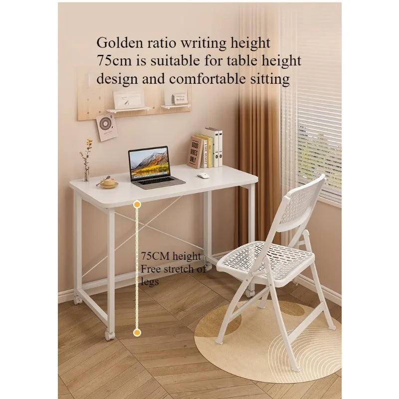 Folding computer desk desk removable table home student study table bedroom bedside table writing table desk