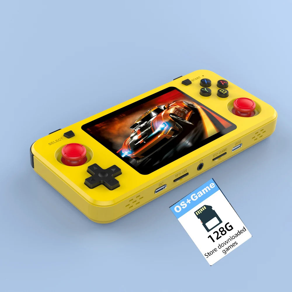 R36H ARKOS Retro Handheld Game Console Portable 64G 128G Pocket Video Player 3.5 Inch IPS Screen R36S landscape Kid Gift