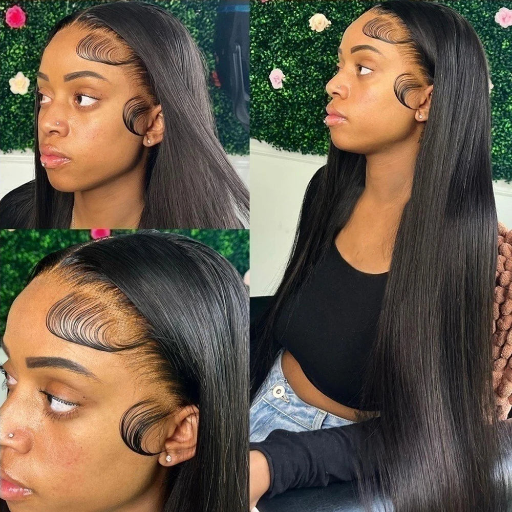 Hd Lace Frontal Wig 13x6 13x4 Lace Front Wig Human Hair 30Inch Bone Straight Transparent Lace Human Hair Wigs 4x4 HD Closure Wig