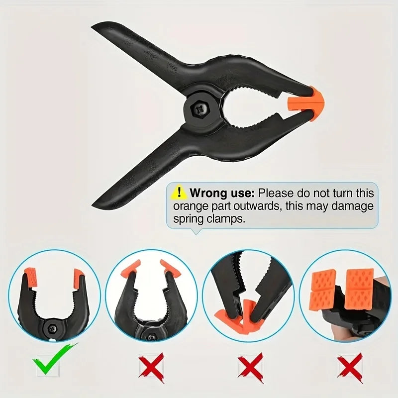 2inch Spring Clamps Heavy Duty Plastic For Background Muslin Canvas Paper Chromakey Screen Clip Photo Studio Carpenter Tool