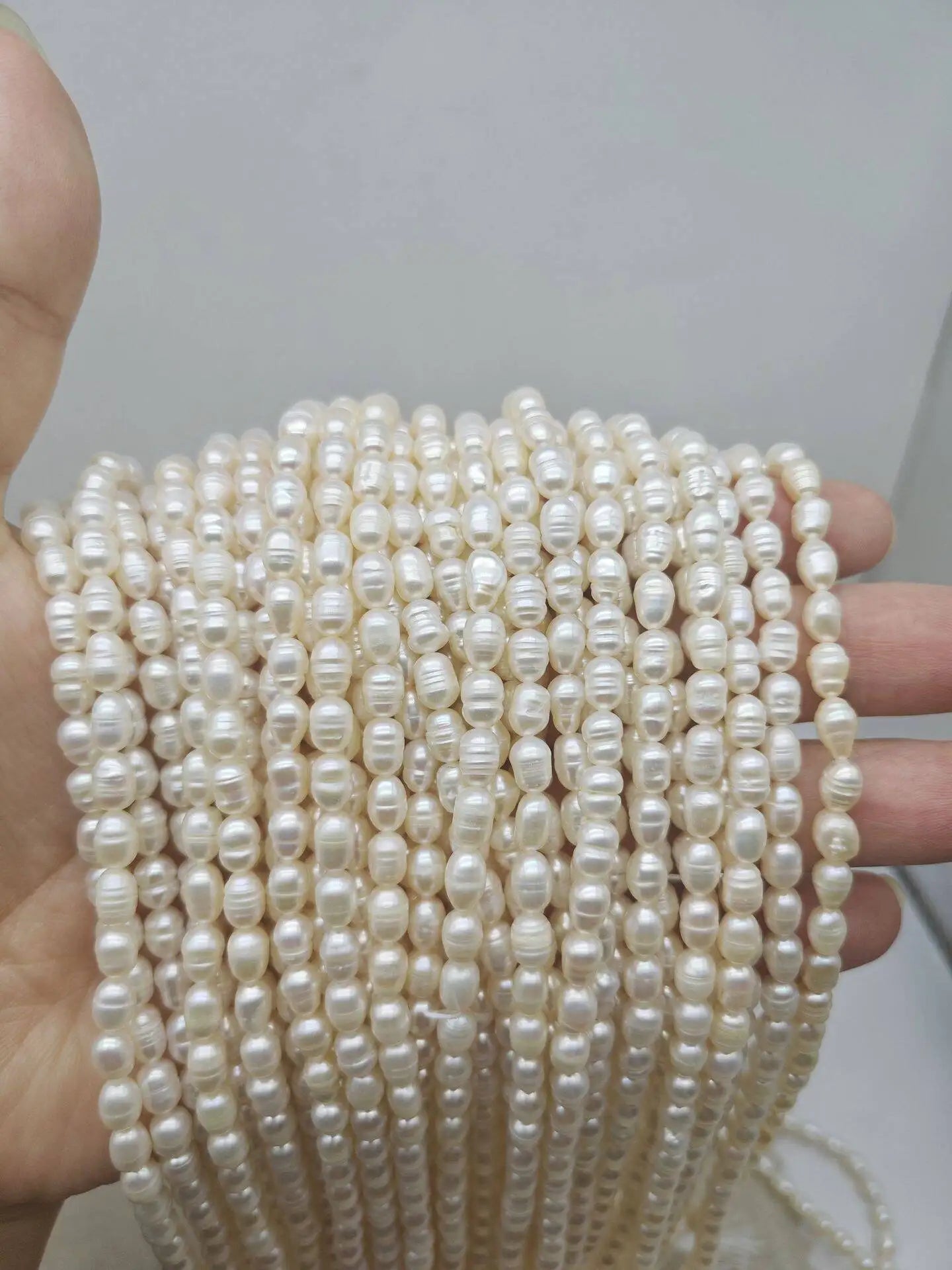 SG Rice A Quality Natural Freshwater Pearls 5-6Mm Loose Spacer Beads For Jewelry Making Supplies DIY Women Necklace Bracelet