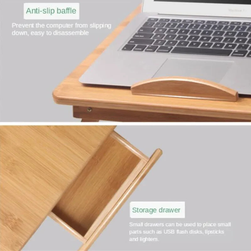 Home Folding Laptop Desk for Bed & Sofa Laptop Bed Tray Table Desk Portable Lap Desk for Study and Reading Bed Top Tray Table