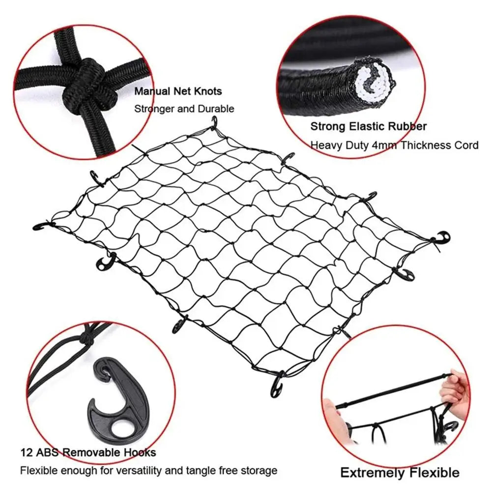 120x90cm Car Roof Rack Luggage Carrier Cargo Net Grid Mesh Roof Rack Net Interior Ceiling Cargo For Pickup Truck SUV Roof