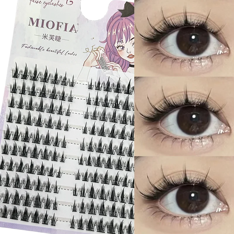 Large Capacity Fish Tail Fake Eyelashes Natural Russian Anime Eyelashes Natural Eyelashes Cosplay Single Cluster Fake Eyelashes