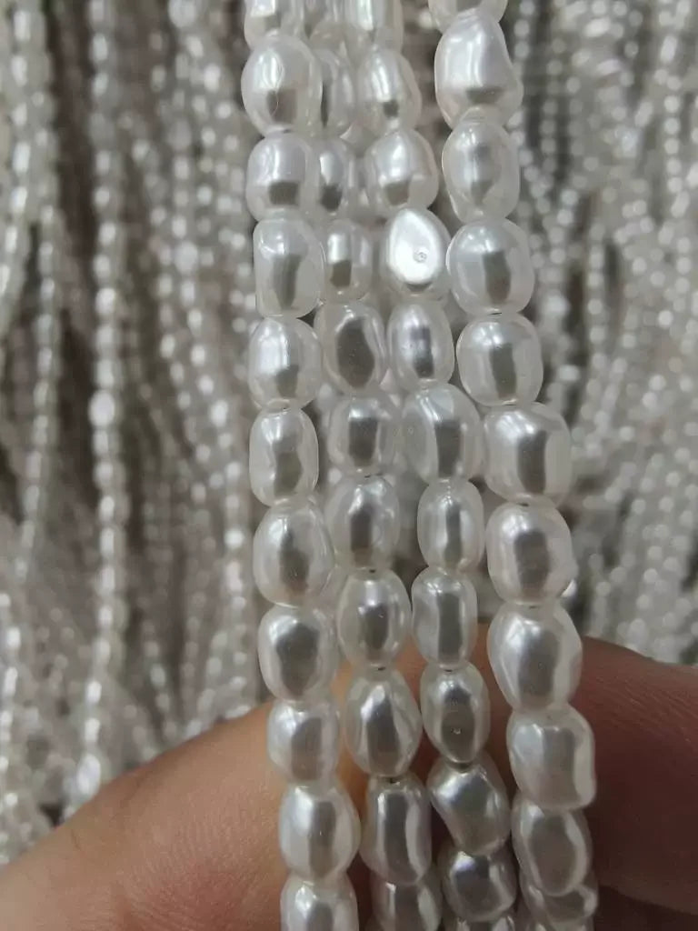 A 4.5-5.5mm Irregular Baroque Natural Freshwater Pearls Semi-Finished Beads for Jewelry Making DIY Necklace Bracelet Accessories