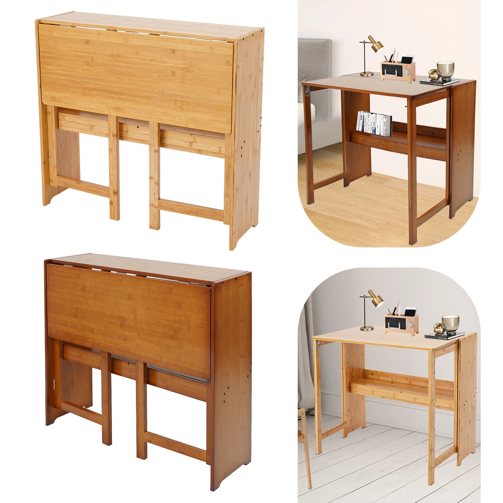 Multifunctional Home Folding Laptop Desk Office Furniture Household Desk with Storage Space Foldable Compact Desk