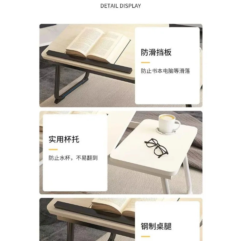Bed foldable lifting computer desk small table notebook student dormitory lazy study table writing table desk