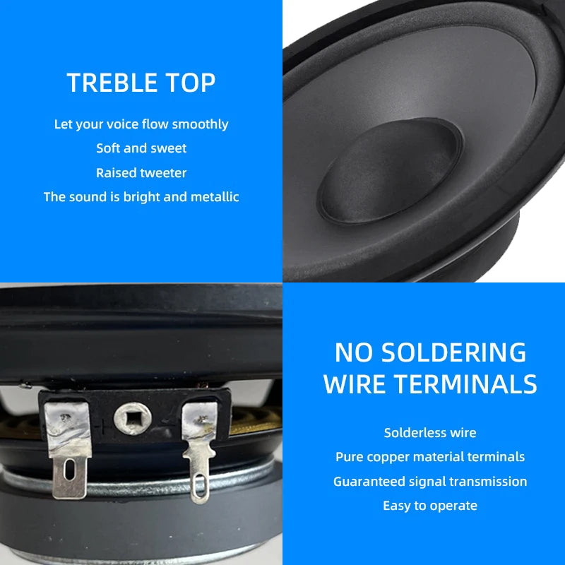 1PC 6.5 inch 600W Car Audio Accessory Coaxial Speaker Audio Tiltable Speaker Full Frequency Universal HiFi Car Stereo Subwoofer