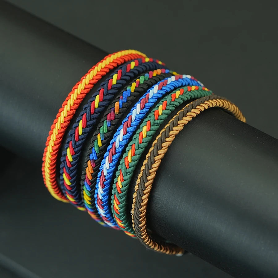 Unique Ethnic String Bracelet Unisex Handmade Braided Lucky Thread Distance Attract Couple Bangle Leisure Accessories Pulseria
