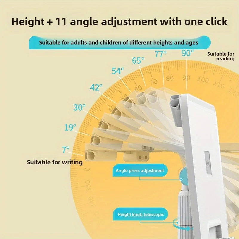 Adjustable Aluminum Reading Stand Height Angle Free Adjust Floor Book Holder Gift Wholesale Reading Desk with Telescopic Rod