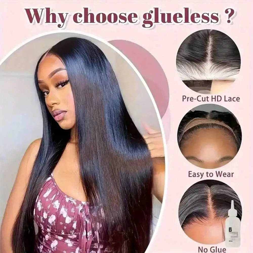 40 42 Inch Straight Human Hair Wigs 13x4 13x6 HD Lace Frontal Wigs For Women Glueless Bone Straight Lace Front Human Hair Wigs