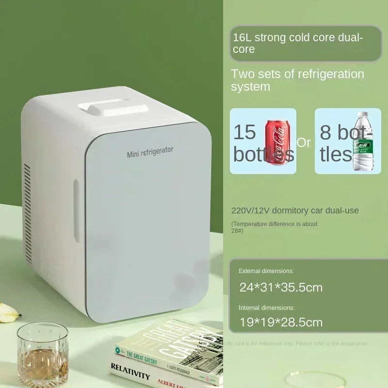 220V Mini Refrigerator Small Household Dormitory Car Mounted Refrigerator Mini Student Refrigeration Single Person Small  AG