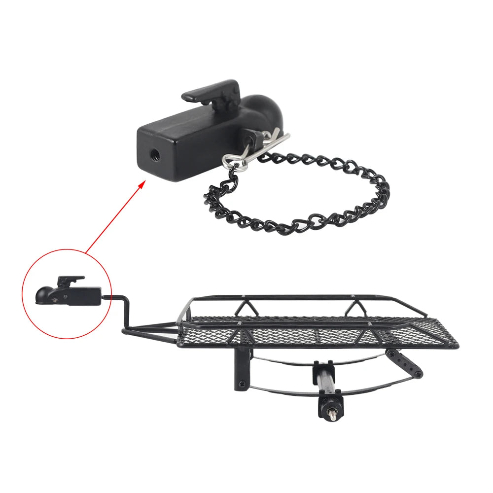 1/10 Trailer Hook RC Tow Hitch Mount for Scale Crawler Rear Bumper SCX10 II TRX4 Defender Element Enduro D90 TF2 CFX RGT EX86190