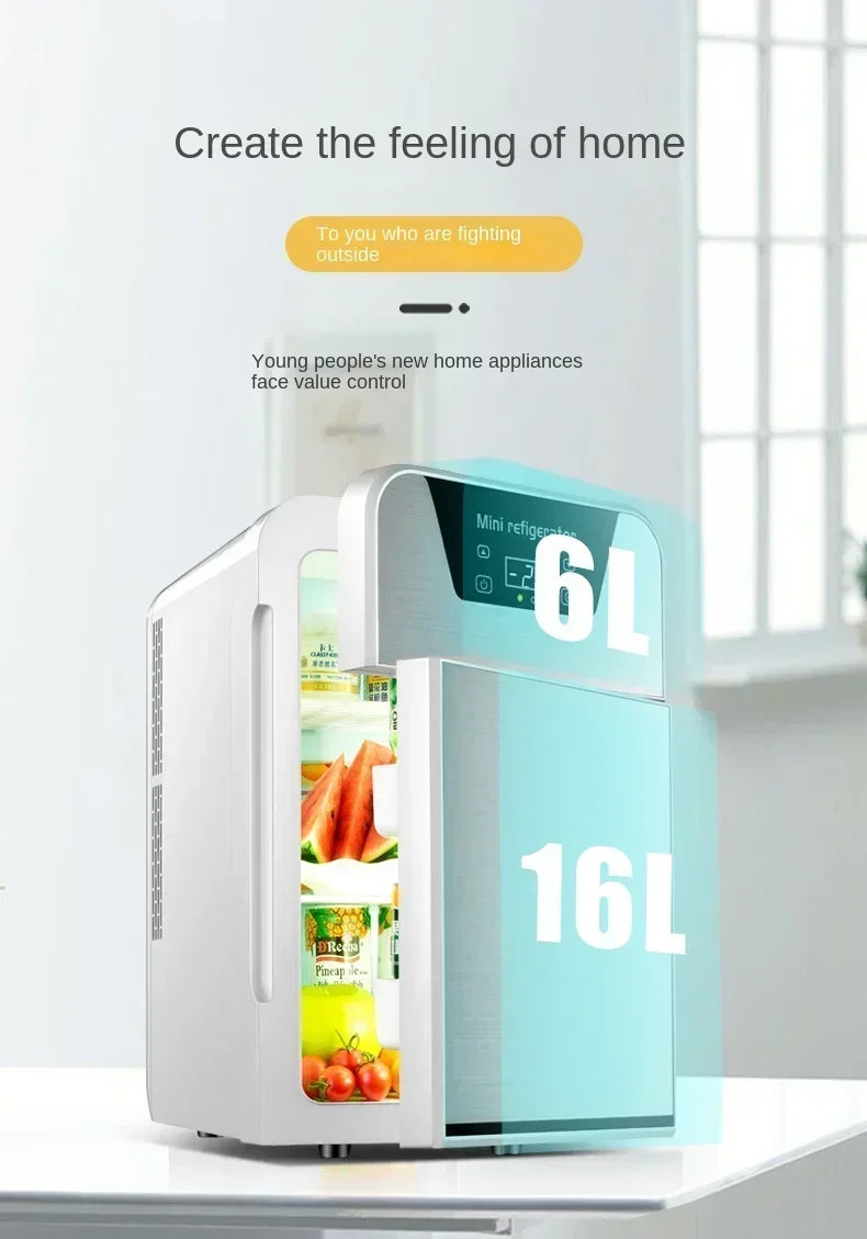 220V Mini Refrigerator Small Household Dormitory Car Mounted Refrigerator Mini Student Refrigeration Single Person Small  AG