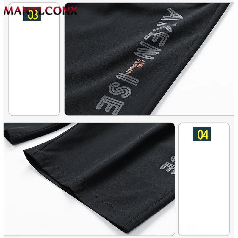 New Fashion Sports Shorts Men Elastic Waist Shorts Male Breathable Quick Dry Comfortable Men's Short Pants Men Bottom Black XXXL