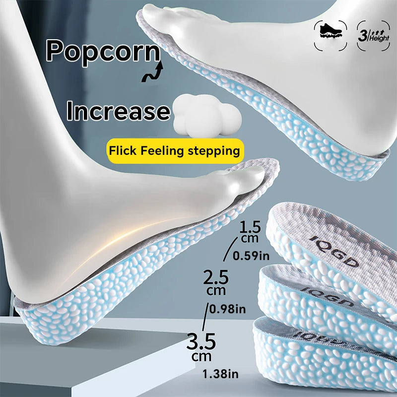 EVA Material Invisible Height Increase Insoles For Shoes Breathable Shock Absorption Comfortable For Women Men