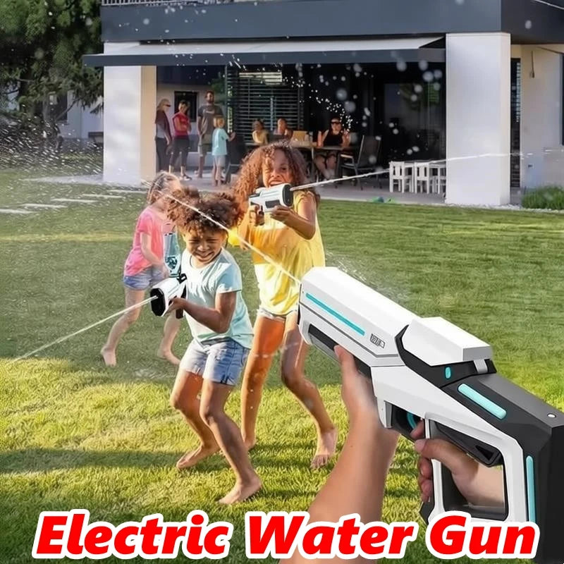 Electric Water Blaster Gun Children Automatic Water Pistol WaterGun with Led Light Summer Outdoor Game Party Toy for Adults Kids