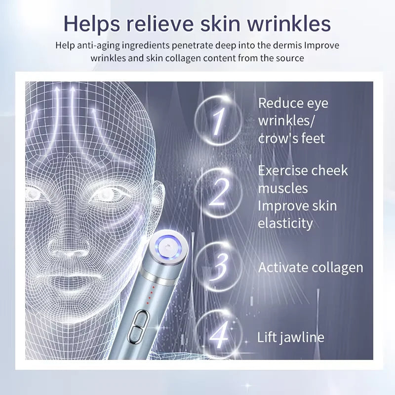 EMS Eye Massager Anti-aging Beauty Instrument Eye Care Massage Tool Wrinkle Removal Face Lifting Beauty Device Home Use
