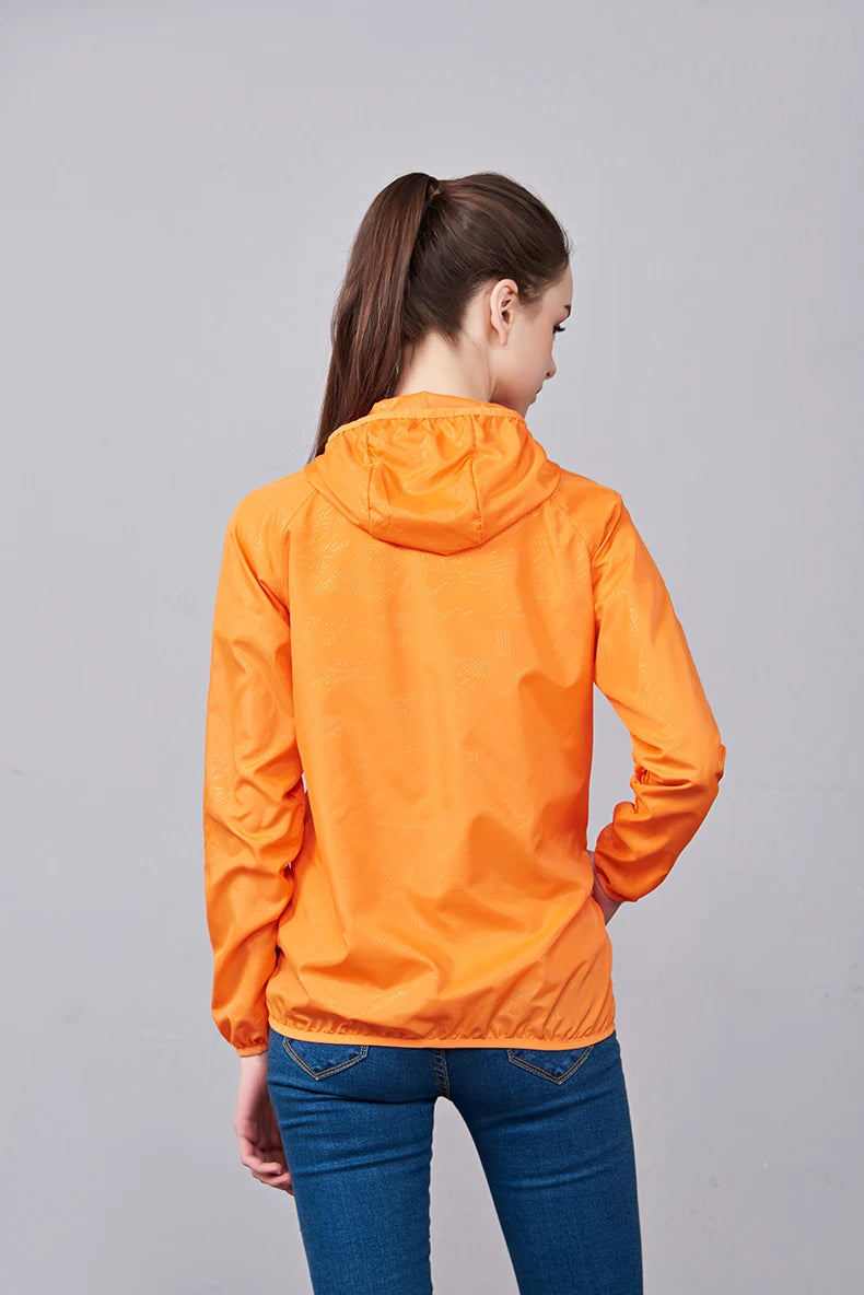 JNLN Unisex Hiking Jacket Men Women Waterproof Quick Dry Camping Windbreaker Outdoor Trekking Fishing Rain Coat Anti UV Clothes