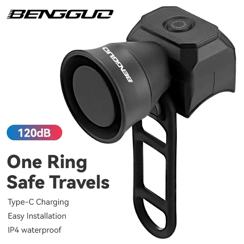 Bicycle Horn Mountain Bike Battery/USB Charging Waterproof Electronic Bike Bell Riding Equipment Children's Scooter Accessories