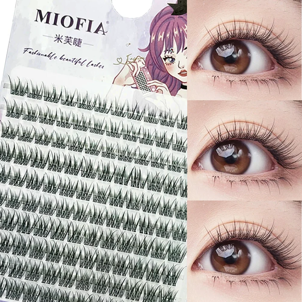 Large Capacity Fish Tail Fake Eyelashes Natural Russian Anime Eyelashes Natural Eyelashes Cosplay Single Cluster Fake Eyelashes