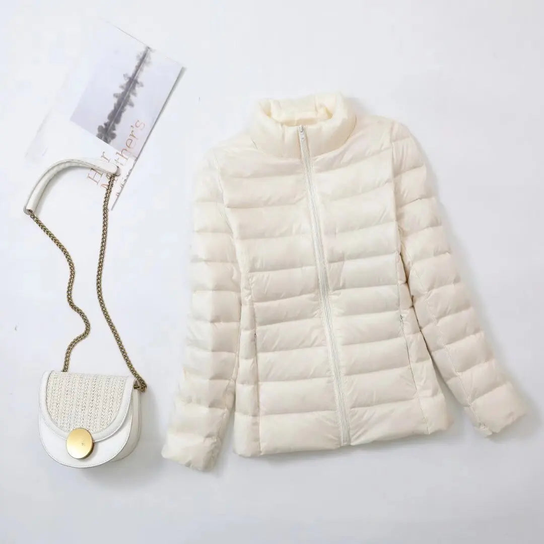 Women Spring Jacket Fashion Short Ultra Lightweight Packable Puffer Coats 15 Colors Female Down Warm Korean Slim Fit Parkas 5XL