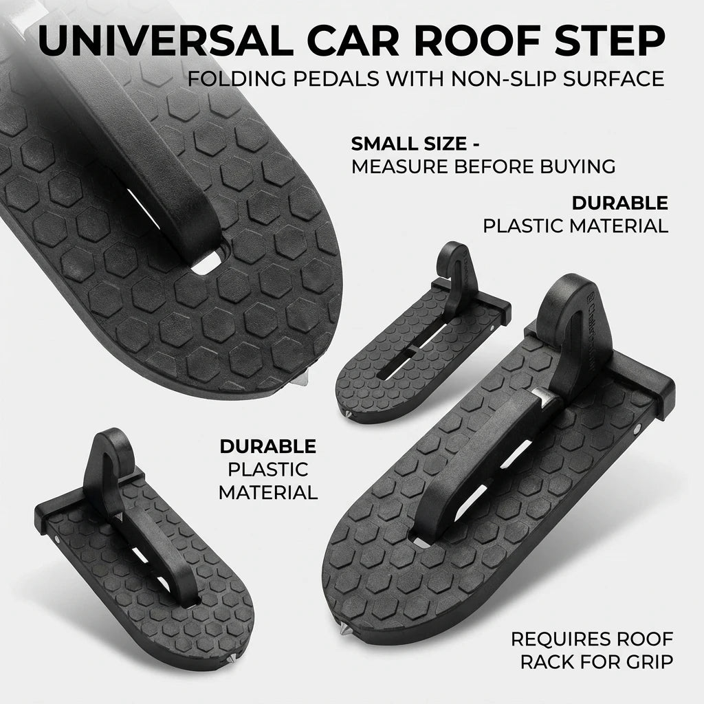 Foldable Car Roof Rack Step Car Door Step Multifunction Universal Latch Hook Foot Pedal Safety Car Accessories