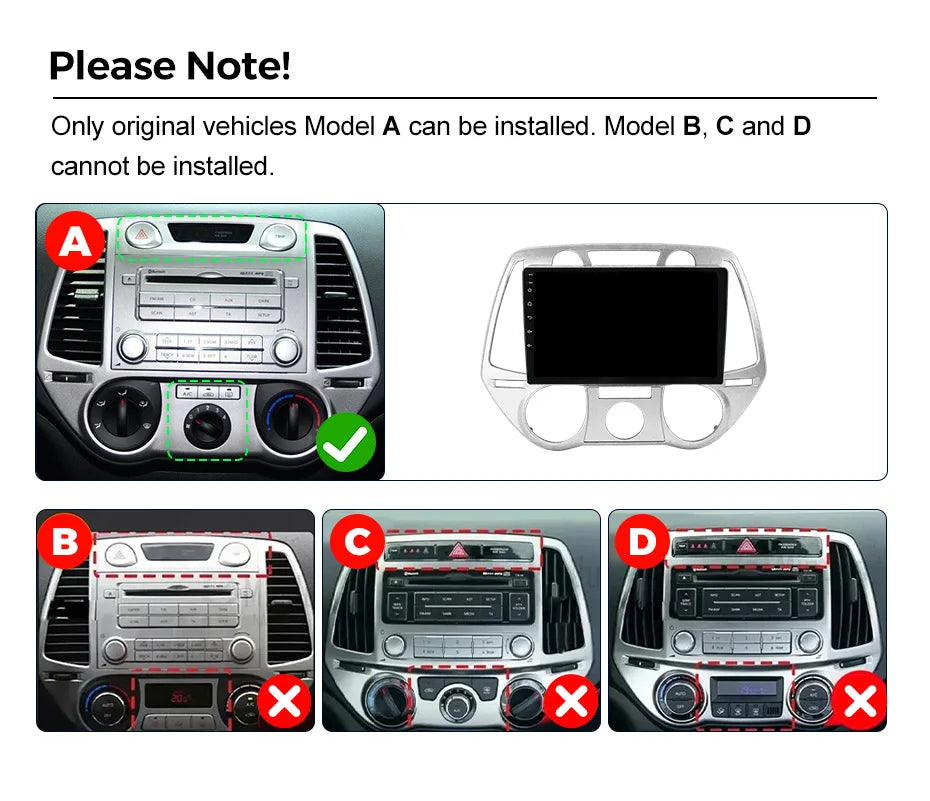 MEKEDE Android 15 Autoradio Head Unit 2 Din Car Radio Stereo Navigation Carplay For Hyundai i20 2008-2012 Car multimedia player