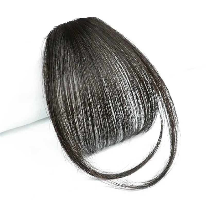 WIGSIN Synthetic Clip In Air Bangs Hair Extensions Short Straight Hairpiece Wig For Women Daily Use Hair Accessories