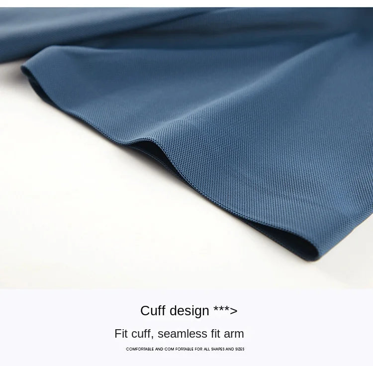 Selected popular nylon fabric, dad's summer clothing, middle-aged men's short sleeved T-shirt, summer ice silk quick drying, mid