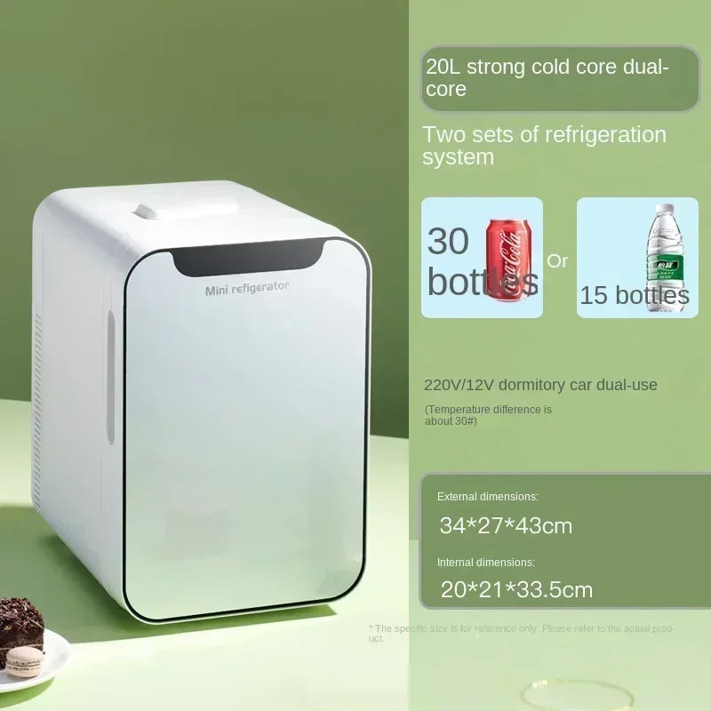 220V Mini Refrigerator Small Household Dormitory Car Mounted Refrigerator Mini Student Refrigeration Single Person Small  AG